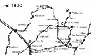 réseau de voies ferrées 1930