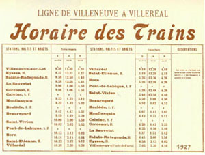 Horaire des trains (59 ko)